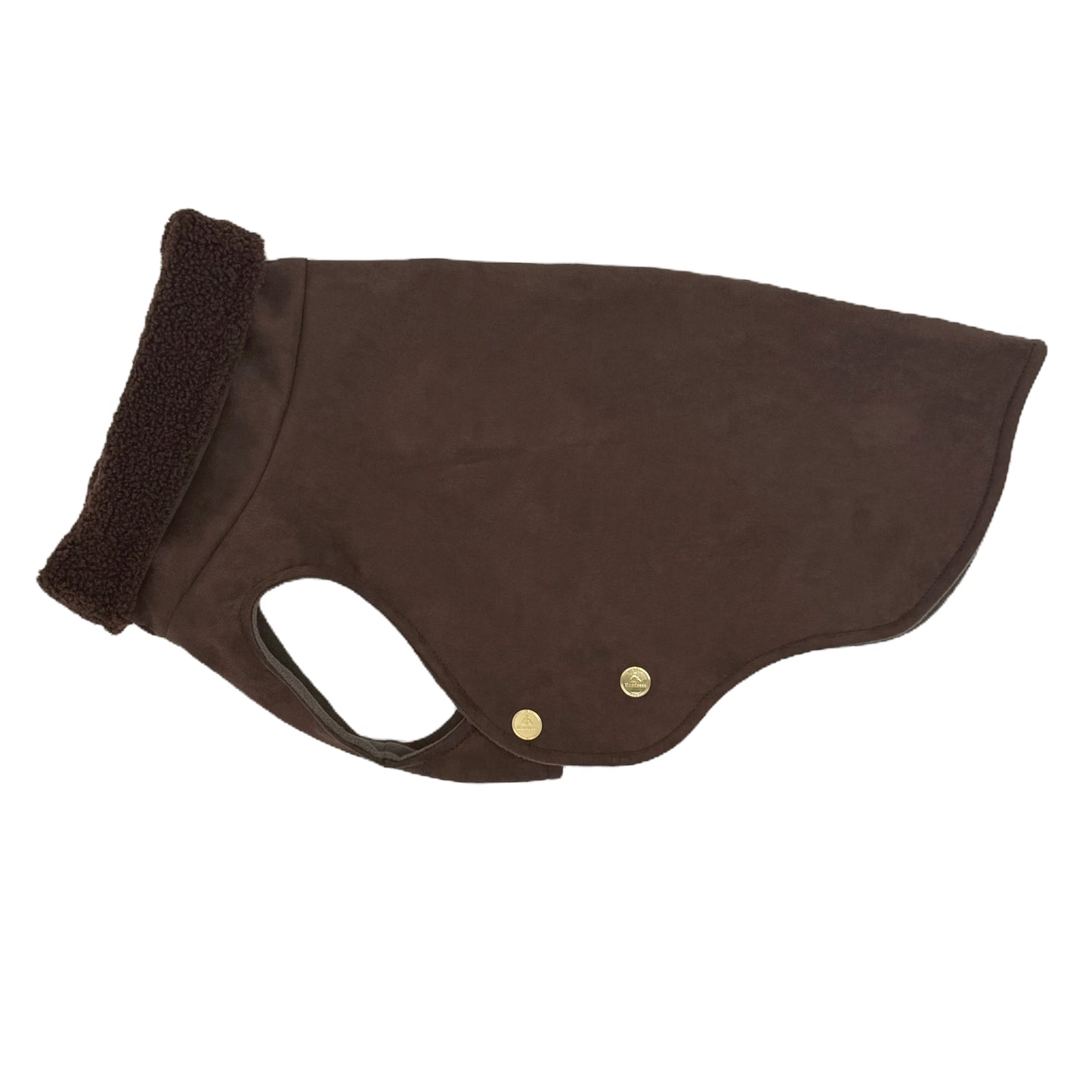 Hundemantel Velours CHESTNUT + Teddy DARK MOCCA – Ansicht 1