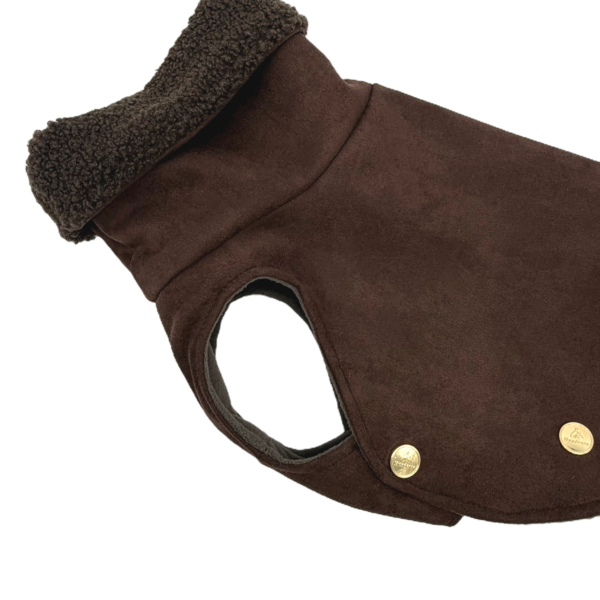 Iggy Hundemantel Velours CHESTNUT + Teddy DARK MOCCA – Ansicht 2