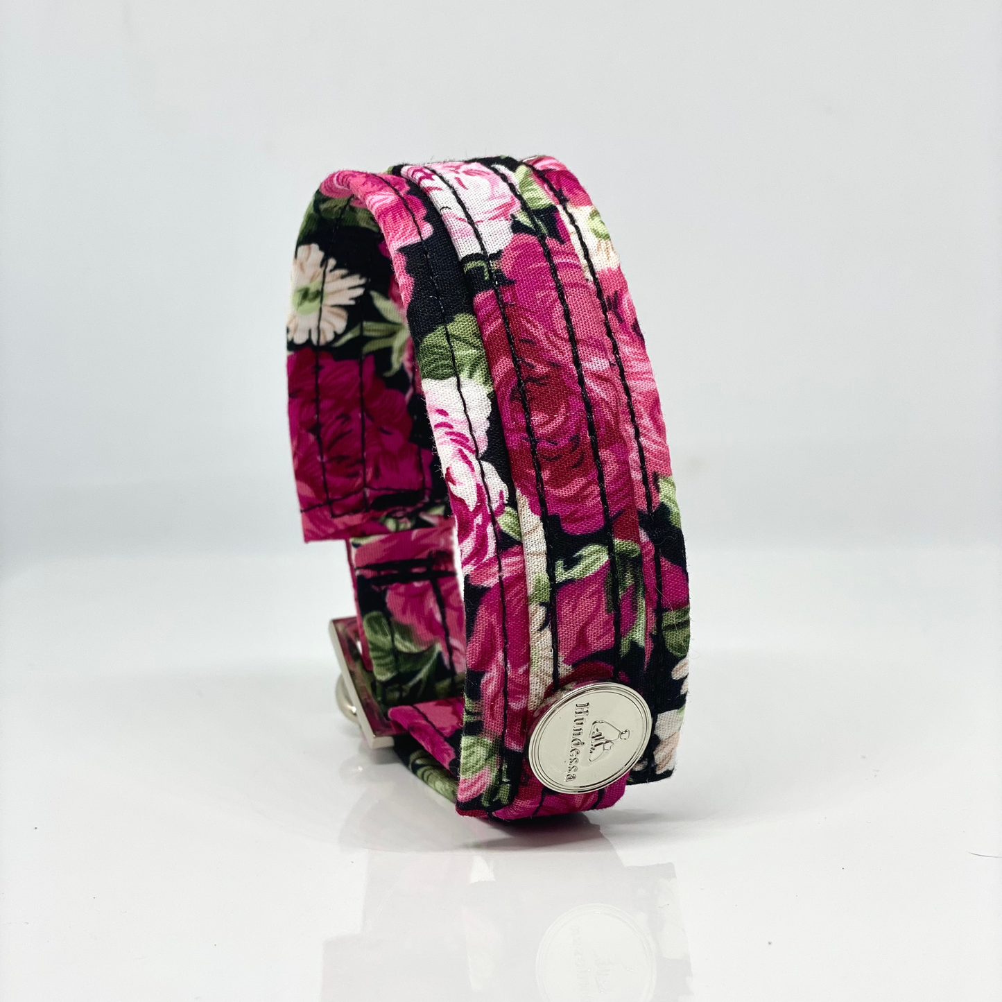 Unterlegtes Halsband PINK ROSES – Ansicht 3