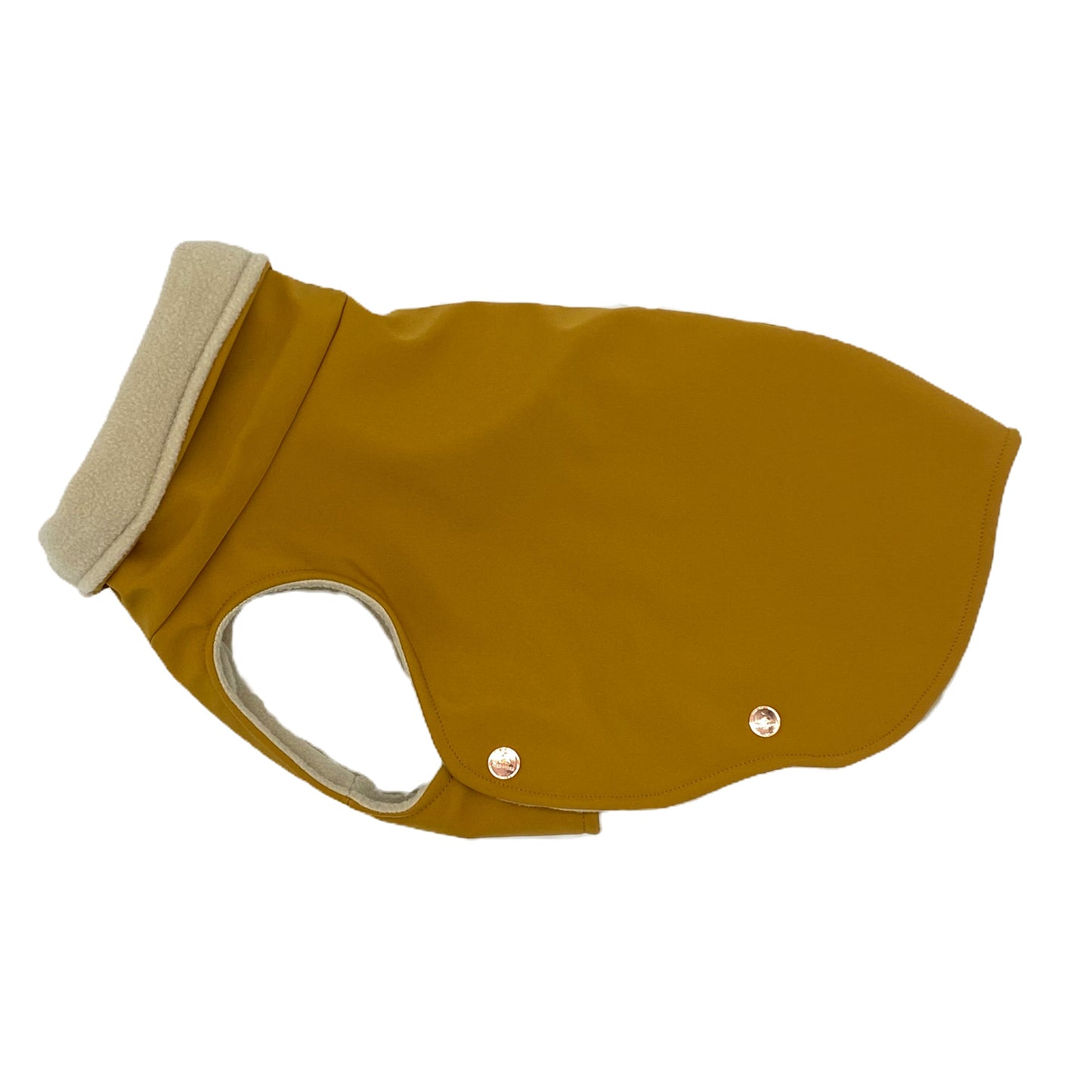 Frenchie Hundemantel Softshell SENFGELB – Ansicht 1