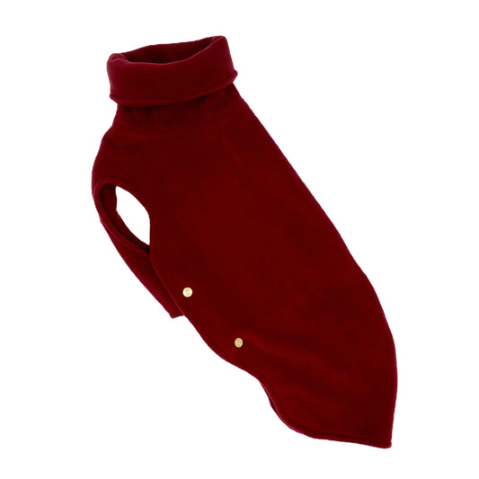 Hundemantel Fleece WEINROT – Ansicht 1