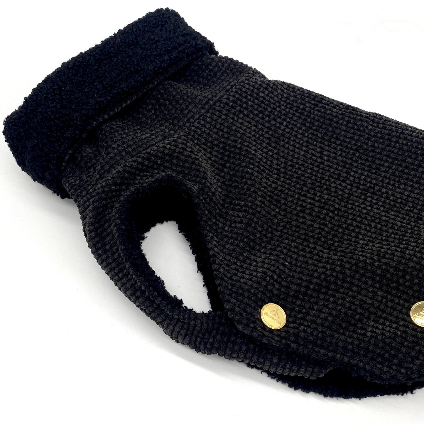 Iggy Hundemantel Cord MIDNIGHT +Teddy ONYX – Ansicht 2