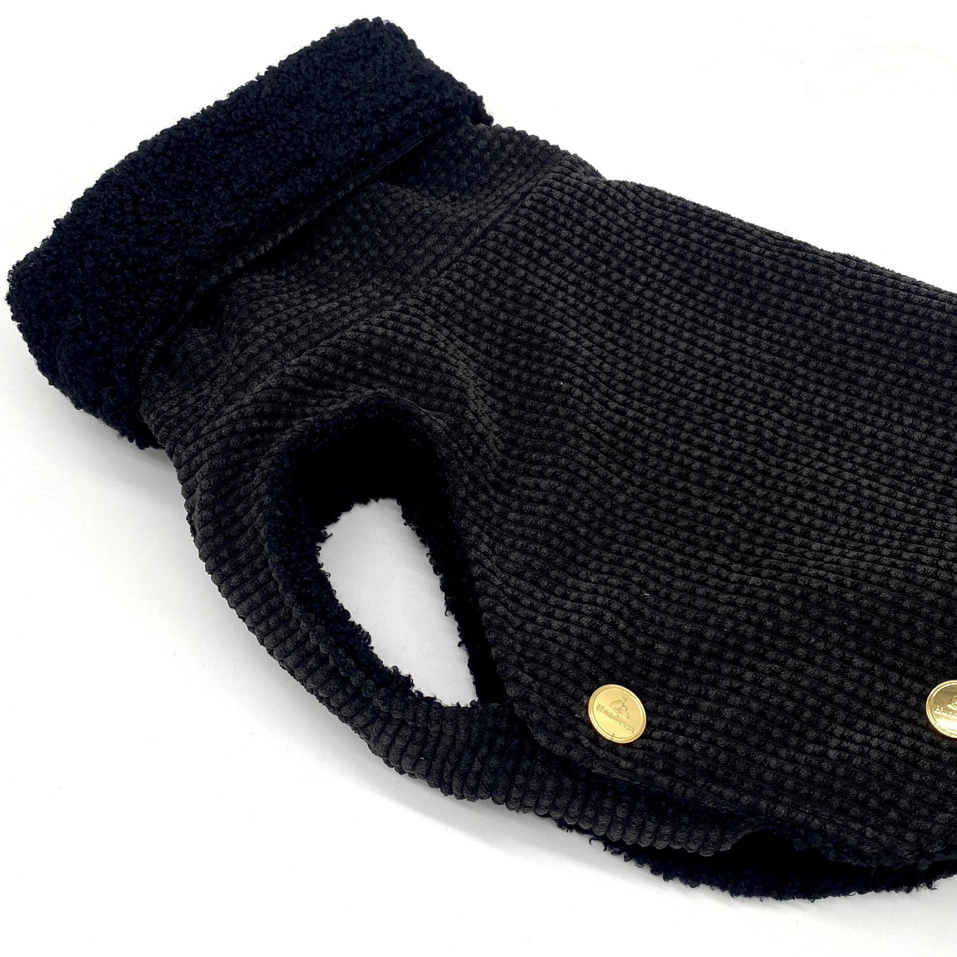 Iggy Hundemantel Cord MIDNIGHT +Teddy ONYX – Ansicht 2