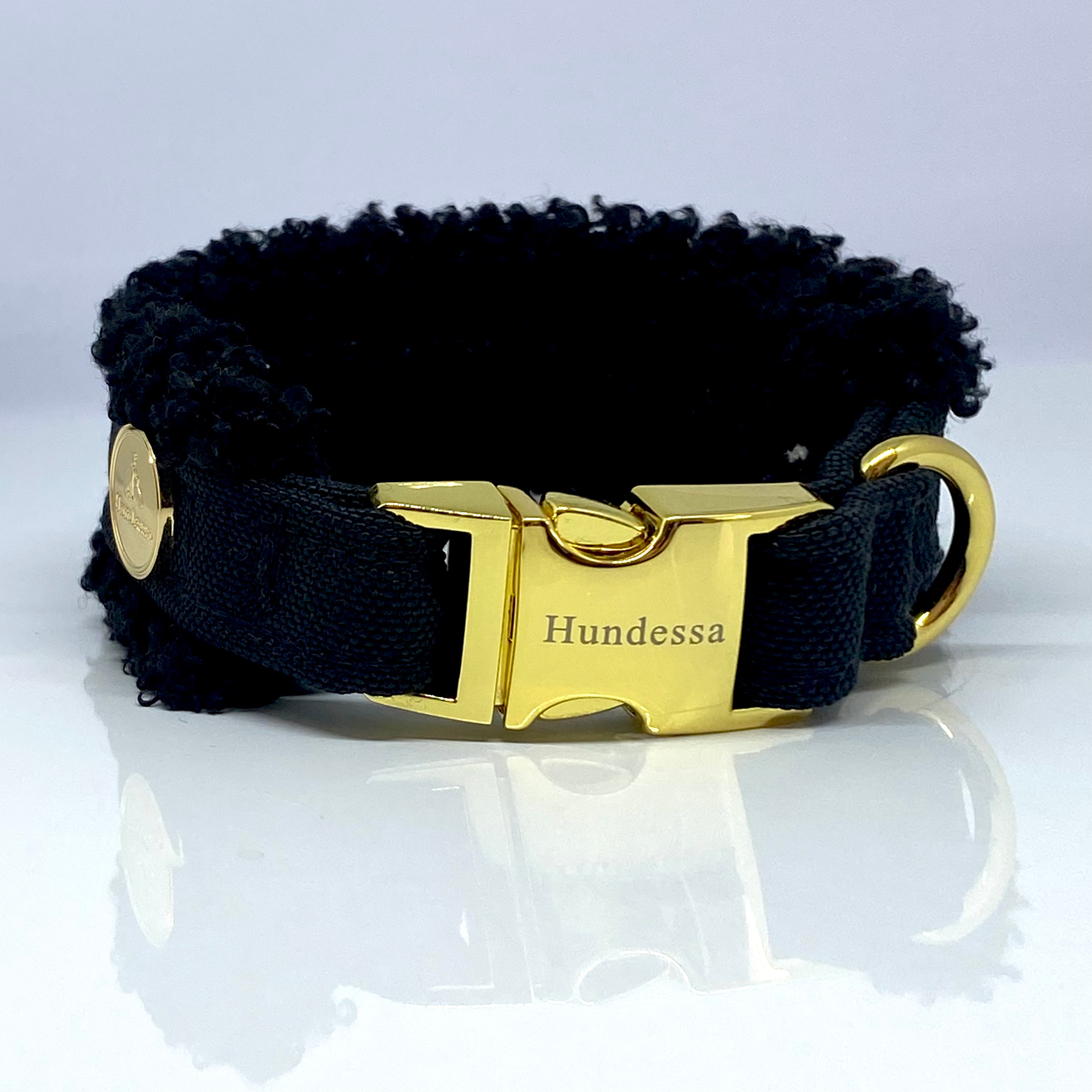 Unterlegtes Halsband BLACK + Teddy ONYX – Ansicht 4