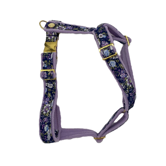 Unterlegtes Geschirr VIOLETT + Fleece FLIEDER