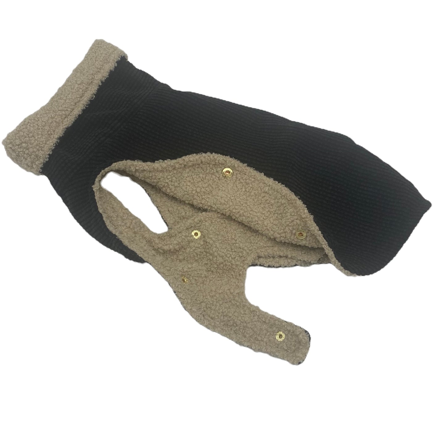 Hundemantel Cord MIDNIGHT + Teddy LAMB – Ansicht 3