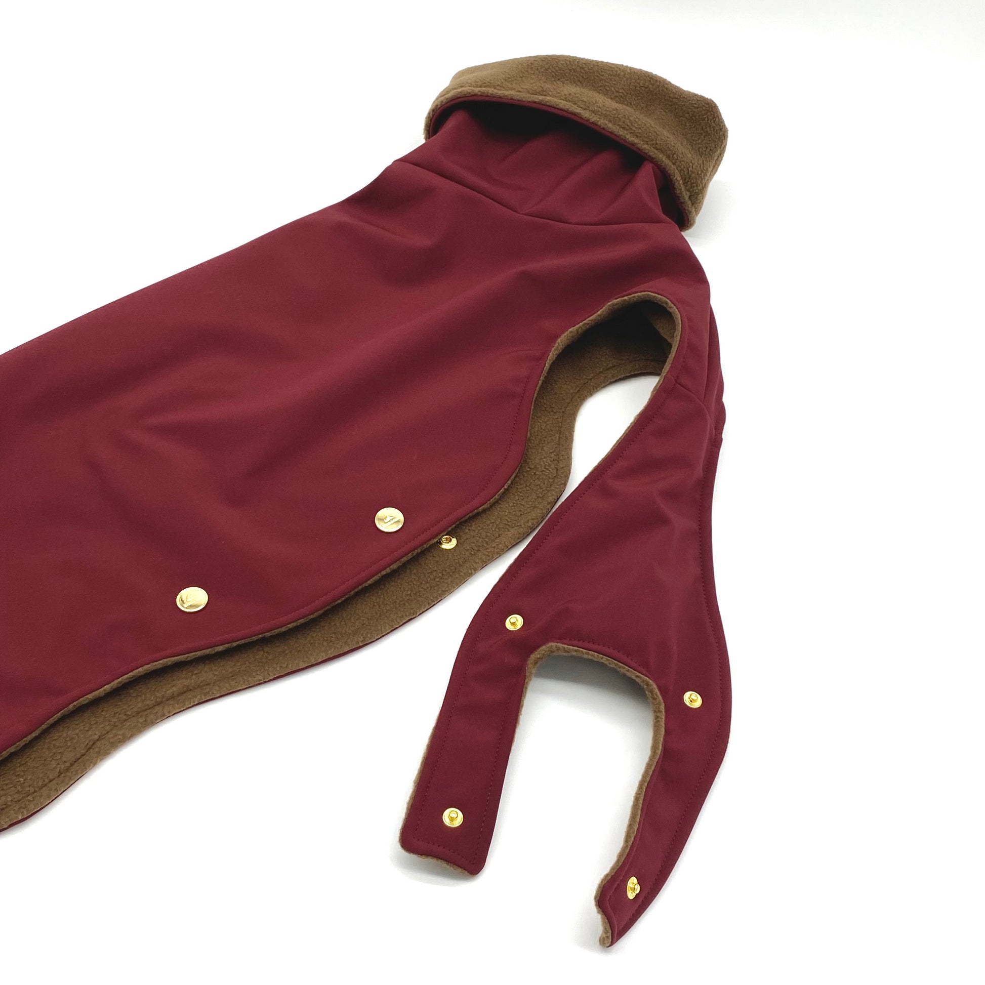 Hundemantel Softshell BORDEAUX – Ansicht 2