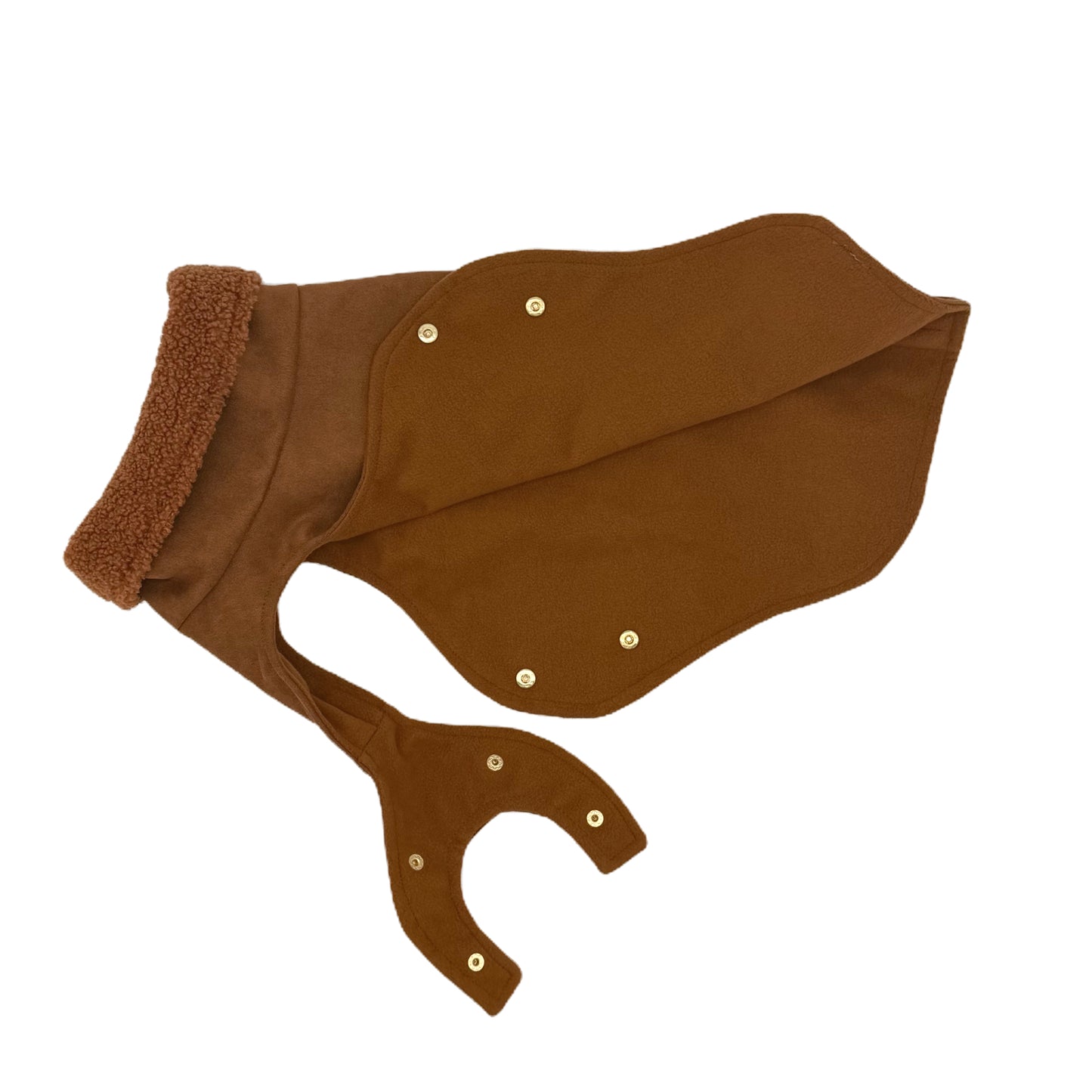 Hundemantel Velours CARAMEL mit Teddy TERRA – Ansicht 3