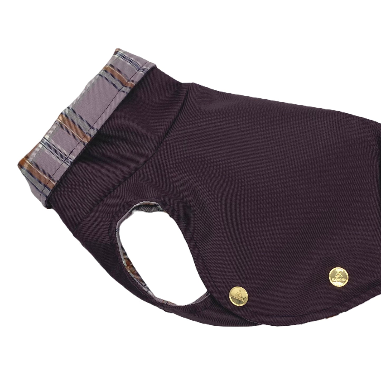 Iggy Leichter Regenmantel MULBERRY mit LILAC CHECK – Ansicht 3