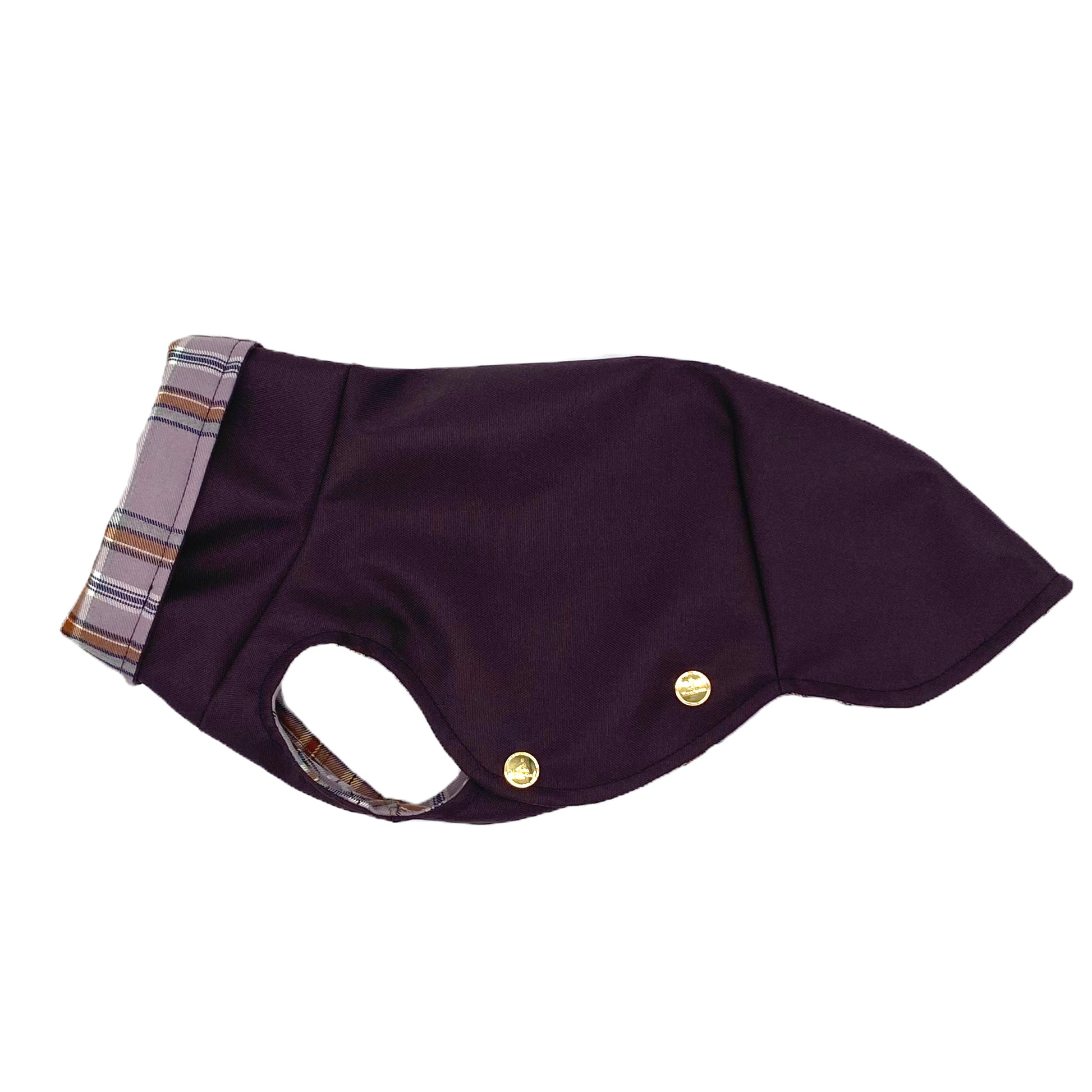 Iggy Leichter Regenmantel MULBERRY mit LILAC CHECK – Ansicht 1