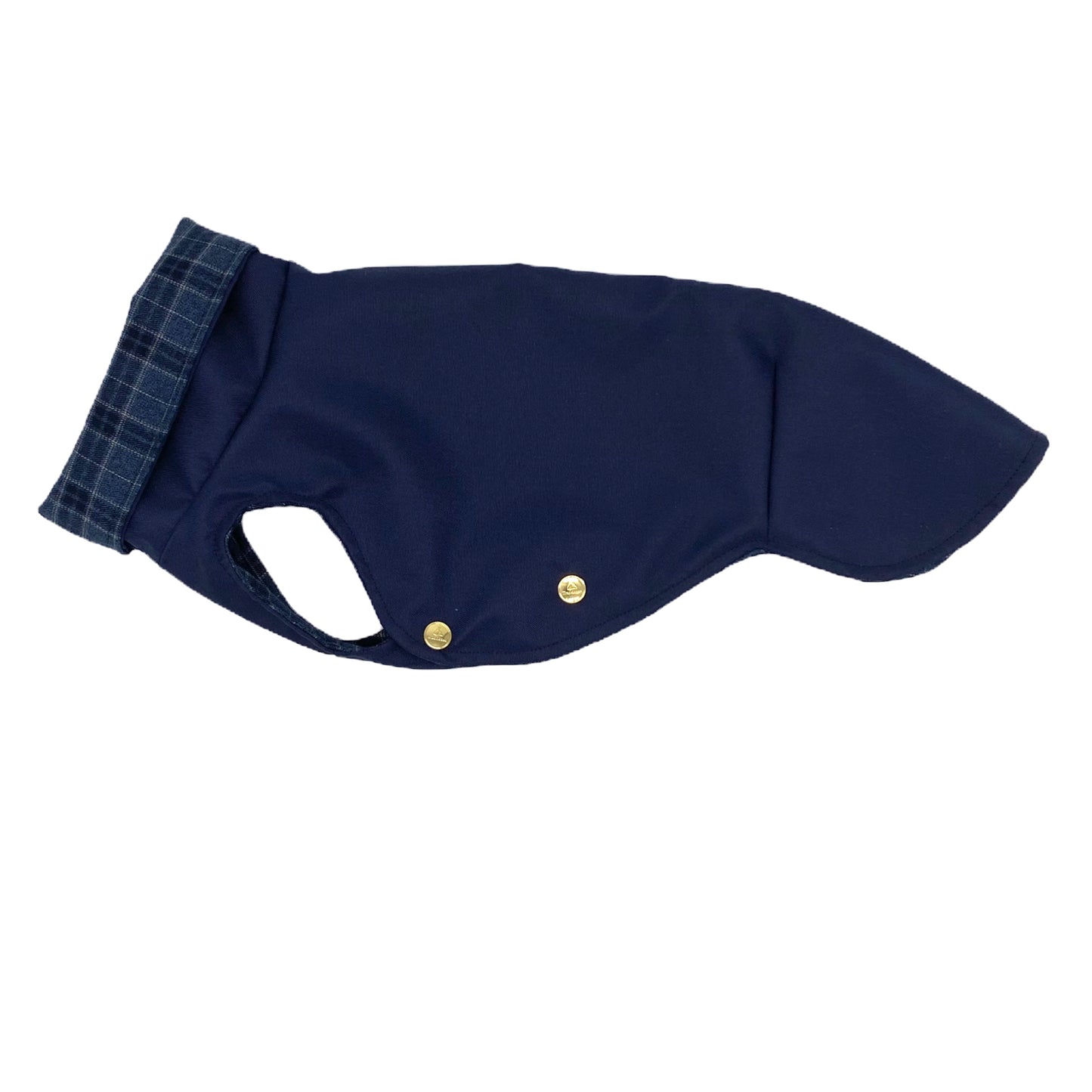 Iggy Leichter Regenmantel NAVY mit MIDNIGHT CHECK – Ansicht 1