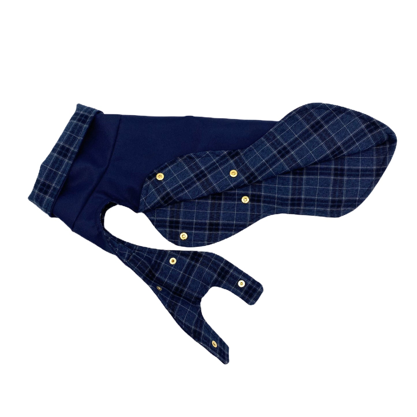 Iggy Leichter Regenmantel NAVY mit MIDNIGHT CHECK – Ansicht 2